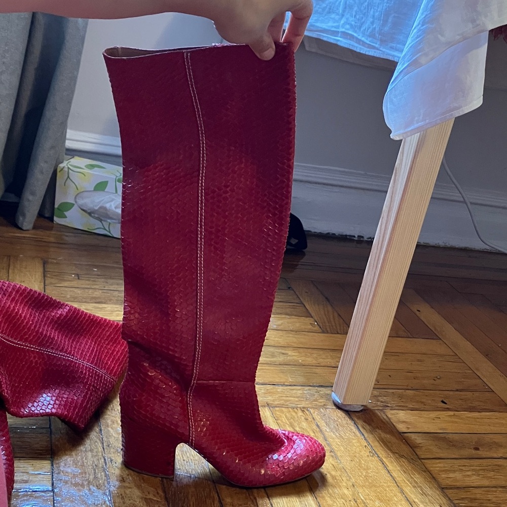 Rachel Comey Red calf-High Women's Boots